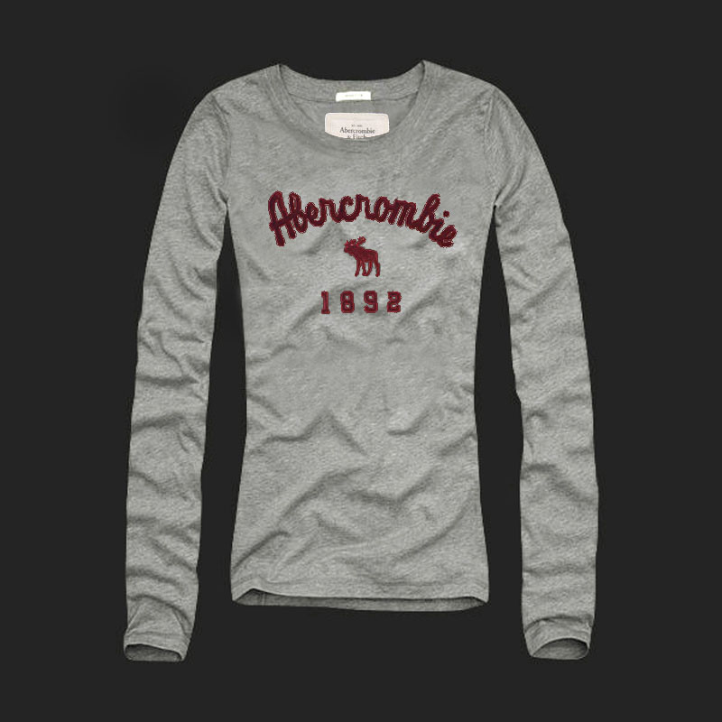 Abercrombie Fitch Mujeres De Cuello Redondo Largo Remera AF8123